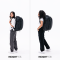 Transit Travel Backpack 45L Female Size Comparison