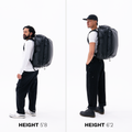 Transit Travel Backpack 45L Male Size Comparison
