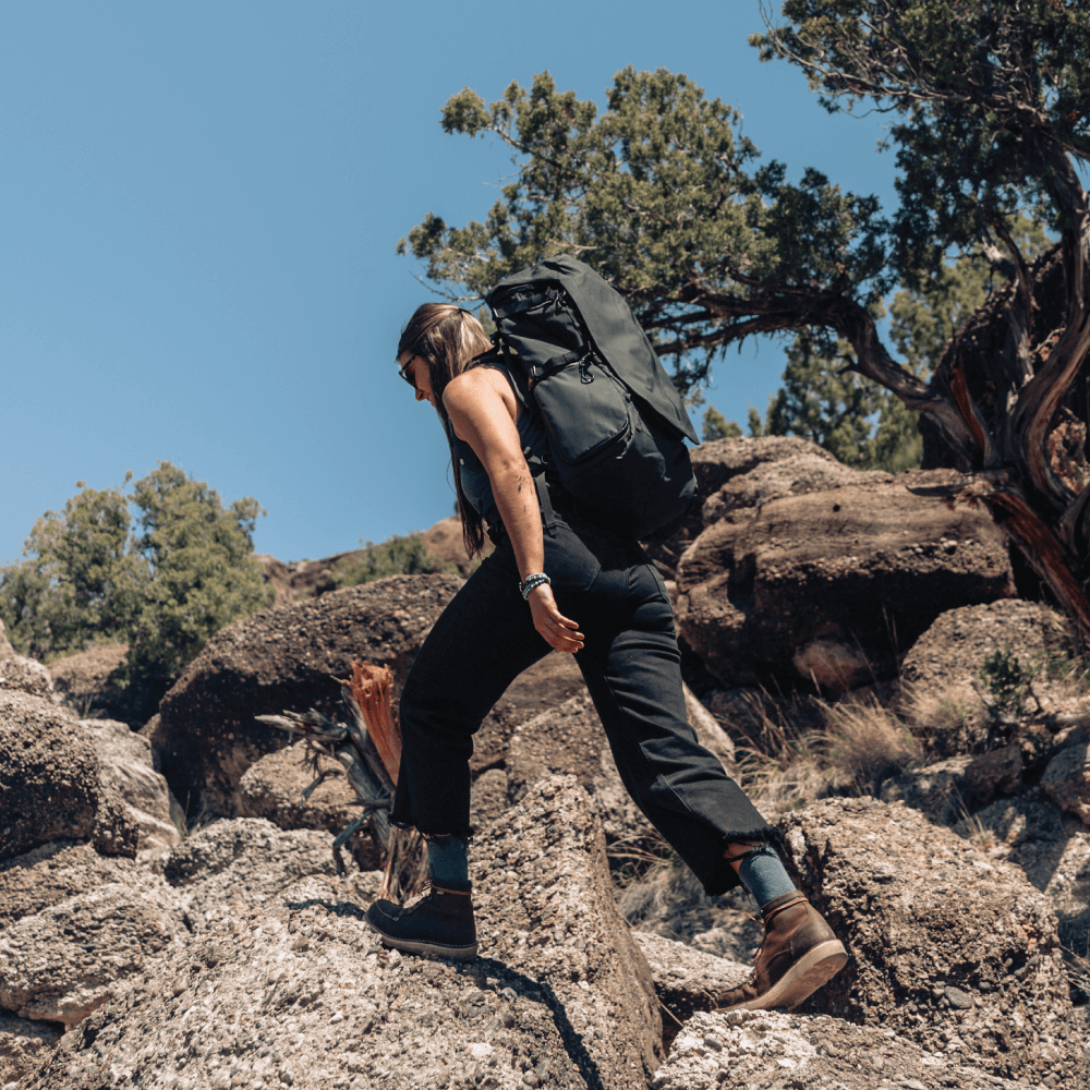 Black FERNWEH Backpack Lifestyle Image