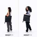 Wandrd Tote Backpack Female Size Comparison