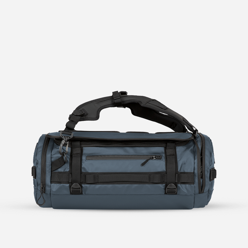 Blue HEXAD Carryall Duffel Side View